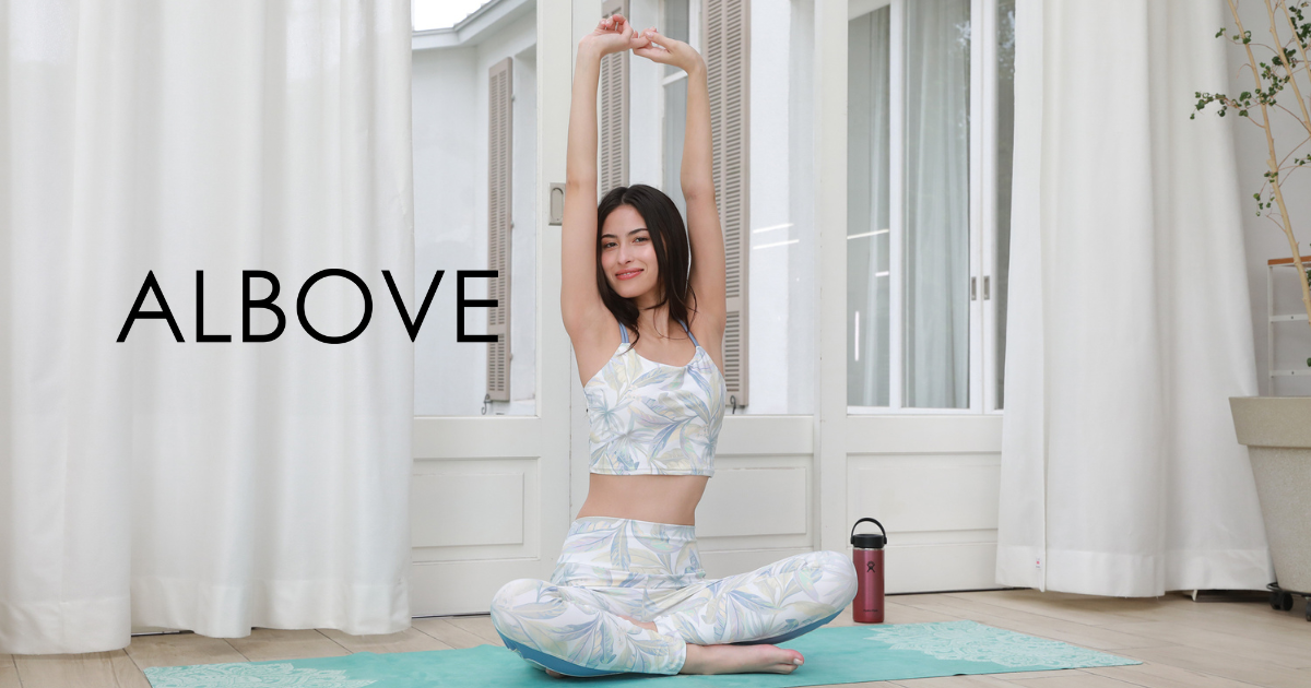完売商品　ヨガウェア　水陸両用　ALBOVE マーブル柄プチスリーブブラ マーブル柄プチスリーブブラ(253037)｜ヨガ＆パフォーマンスウェアの