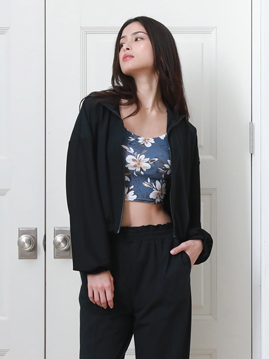 UVカットスタンドネックトップス/ジャケット(253000)｜ヨガ