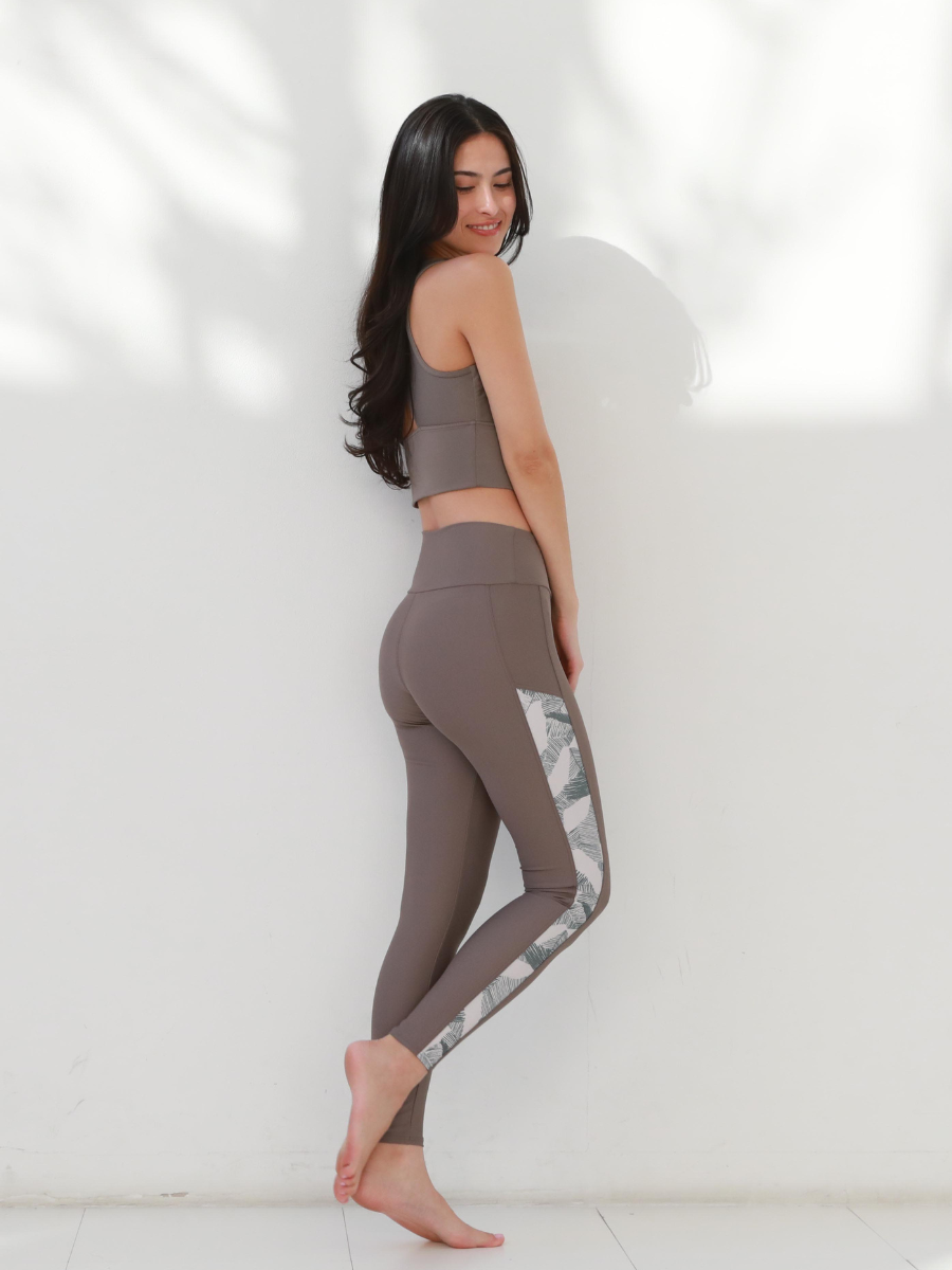 無地×刷毛目柄フルレギンス(253082)｜ヨガ＆パフォーマンス