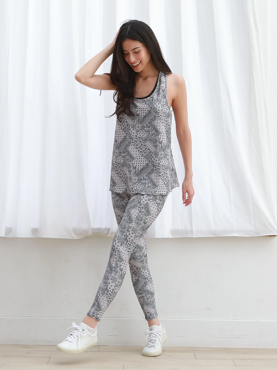 バンダナプリントレイヤードタンクブラトップス(263033)｜ヨガ